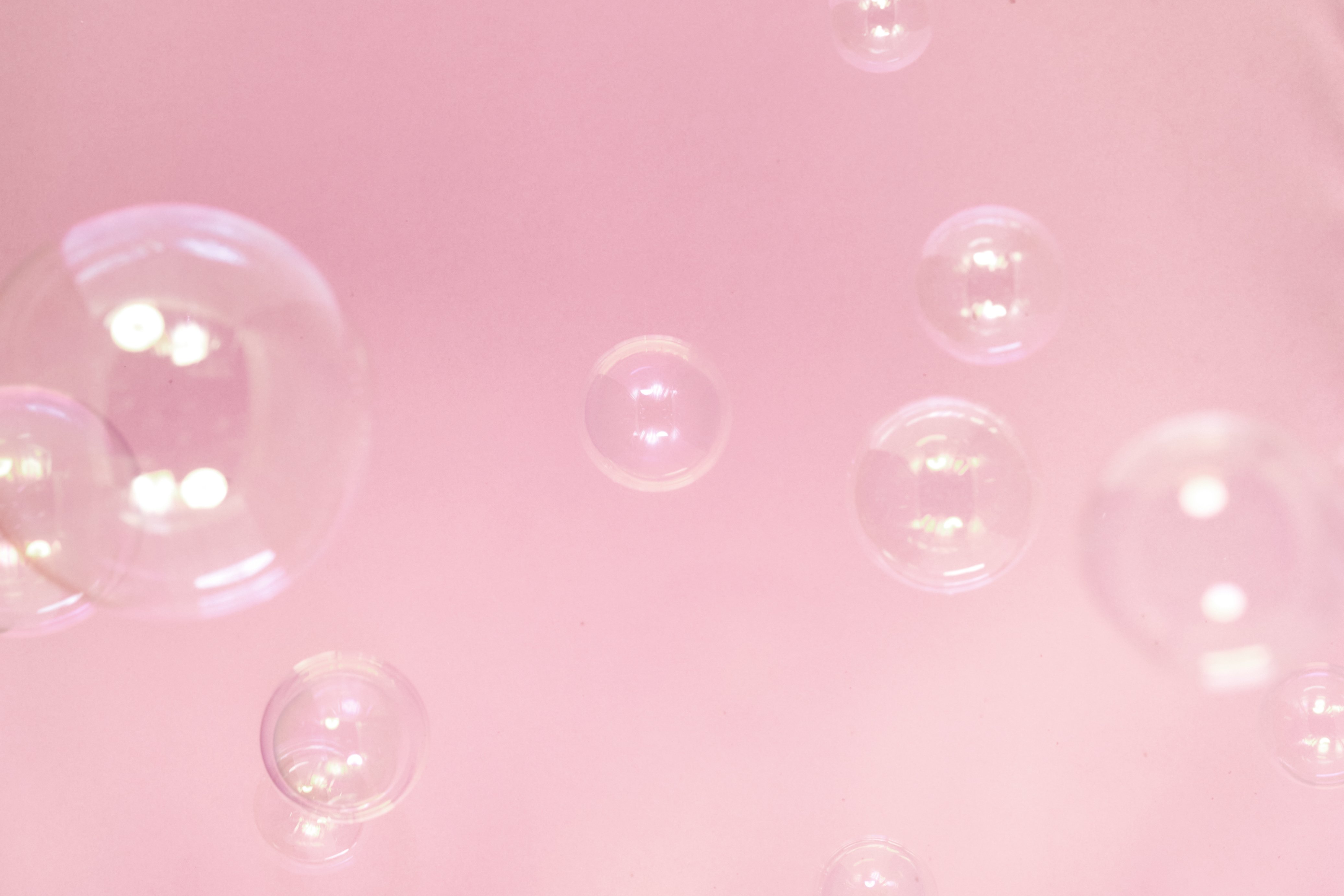 Bubbles on Pink Background